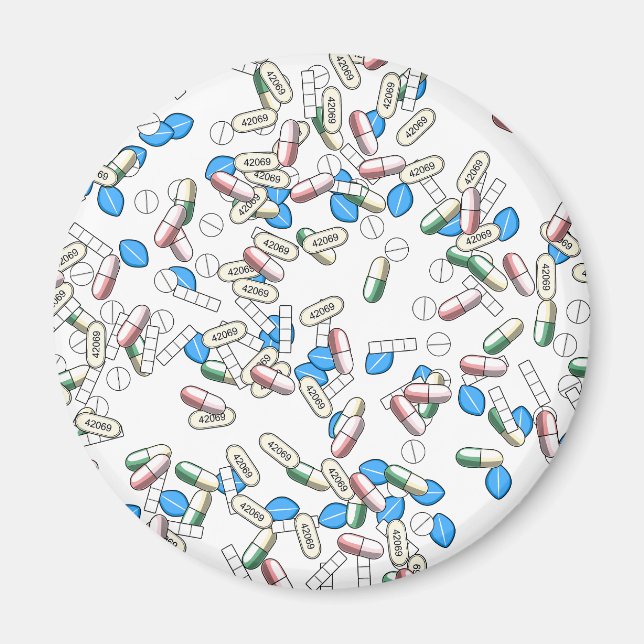 Piller sprinkle mönster magnet (Framsidan)
