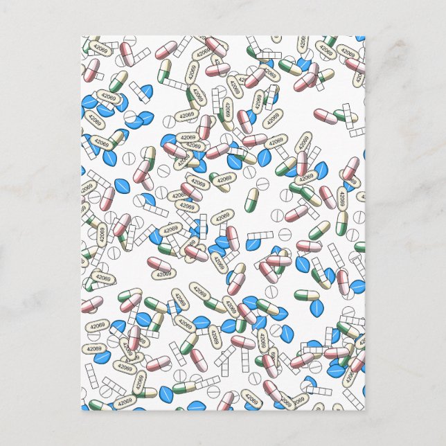 Piller Sprinkle Mönster Vykort (Framsida)