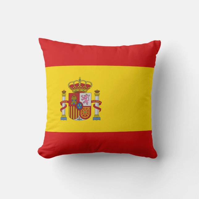 Pilling för Spaniens Flagga x-Flagga Kudde (Framsida)