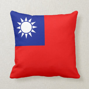 Pilling för Taiwans Flagga x-Flagga Kudde