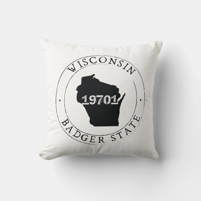 Pilling för Wisconsin Zip-kod Kudde (Framsida)