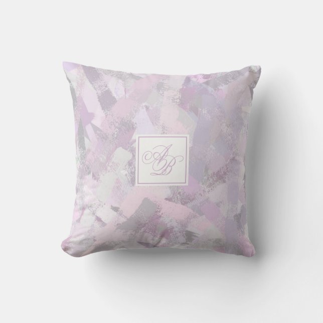 Pillo med struktur-pil för penseldrag med abstrakt kudde (Framsida)