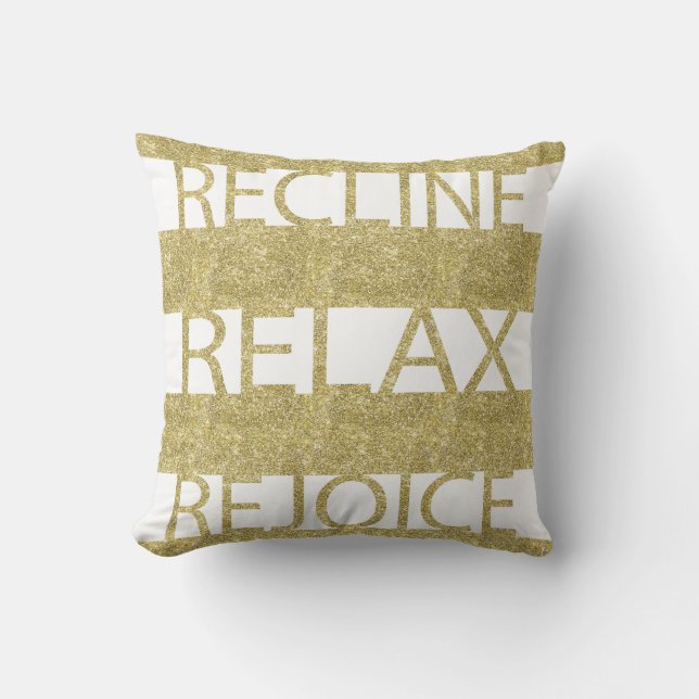 Pillow 16/16-tums Guld-pillow "Recline Luft Rejoic Kudde (Framsida)