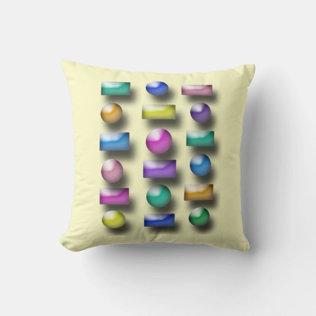 Pillow - 3D-knappar Kudde (Framsida)