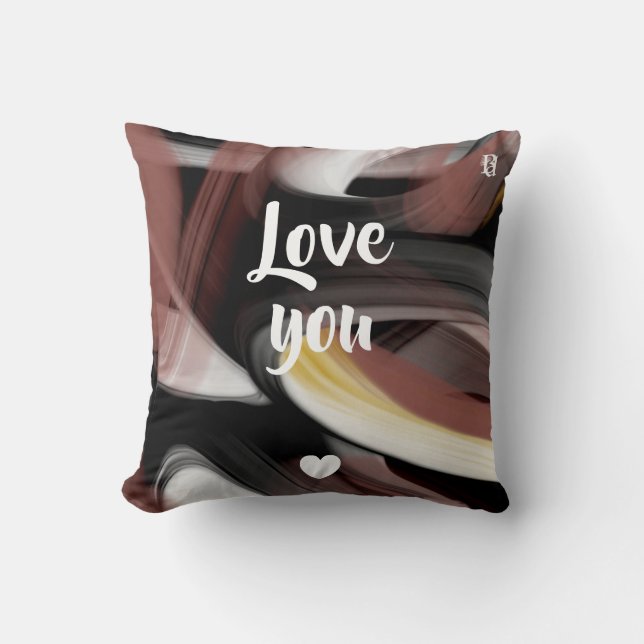 Pillow Abstrakt Trend Insida Decor Black Powdery Kudde (Framsida)