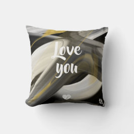 Pillow Abstrakt Trend Insida Decor Black White Kudde