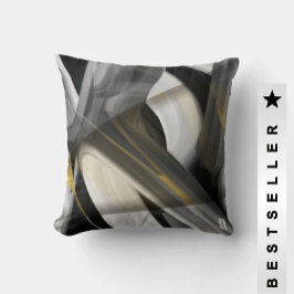 Pillow Abstrakt Trend Insida Decor Black White Kudde