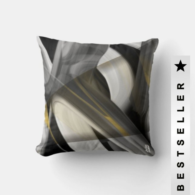 Pillow Abstrakt Trend Insida Decor Black White Kudde (Skapare uppladdad)