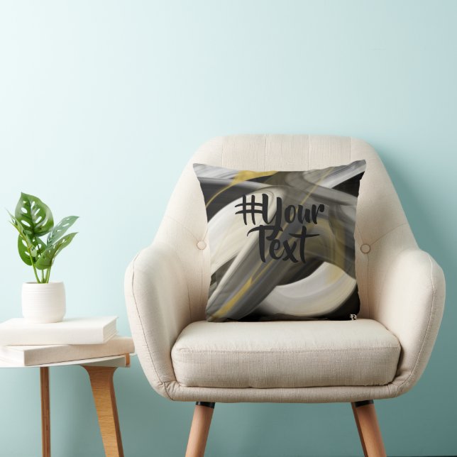 Pillow Abstrakt Trend Insida Decor Black White Kudde (Stol)