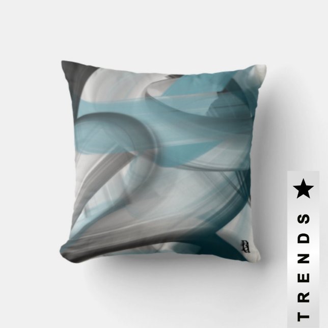 Pillow Abstrakt Trend Insida Decor Blue Ocean Kudde (Skapare uppladdad)