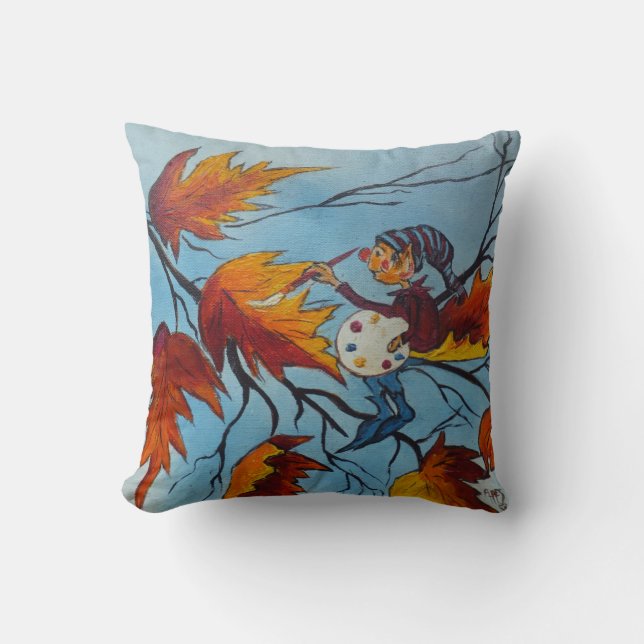 Pillow Ann Hayes målar pixelfärg Kudde (Framsida)