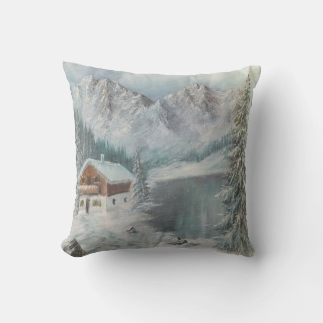 Pillow Ann Hayes Painting Bavarian Snö Dream Kudde (Framsida)