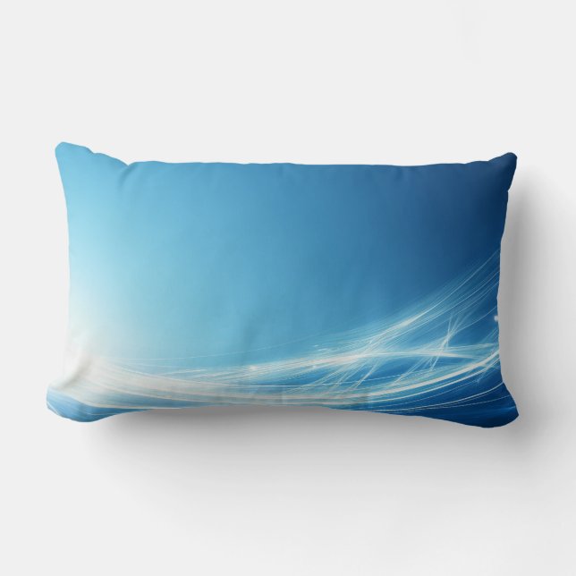 Pillow anpassningsbar Soffa - Abstrakt Blue Lumbarkudde (Framsida)