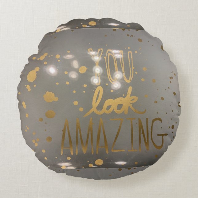 Pillow är inte bara för att sova... rund kudde (Framsidan)