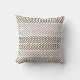 Pillow Arrow Flow Taupe Grå Kastrull Kudde