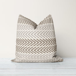 Pillow Arrow Flow Taupe Grå Kastrull Kudde