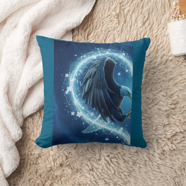 Pillow Bald Eagle Heart - I Will Be With You Kudde (Filt)