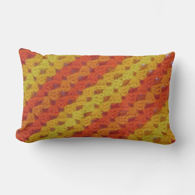 Pillow - Beskär - Snäckor för Orange och Gult Lumbarkudde (Framsida)