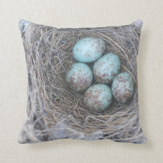Pillow Bird's Nest Photography Nature Eggs Kudde