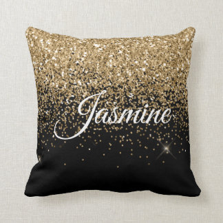 Pillow Black glitter Namn Kudde