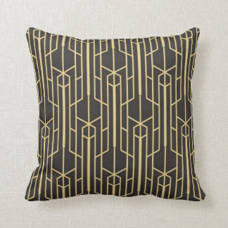 Pillow - Black Guld Art Deco Kudde