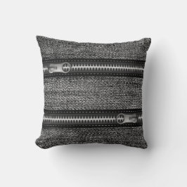 Pillow Black jeans & zipper Kudde