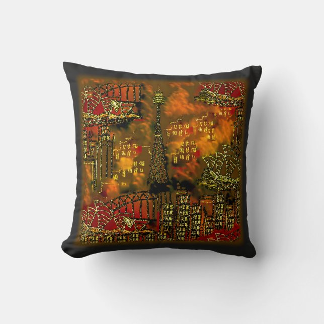 Pillow | Blazing City | Sequin Dreams Studio Kudde (Framsida)