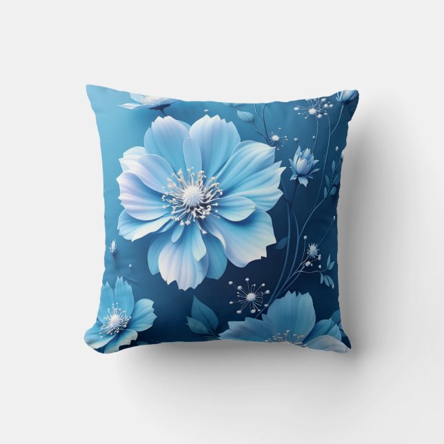 Pillow Blue flowers  Kudde (Framsida)