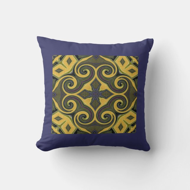 Pillow-Blue för spanska plattor Kudde (Framsida)