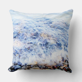 Pillow Blue vatten och sten Kudde