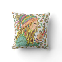 Pillow Boho Hat Girl