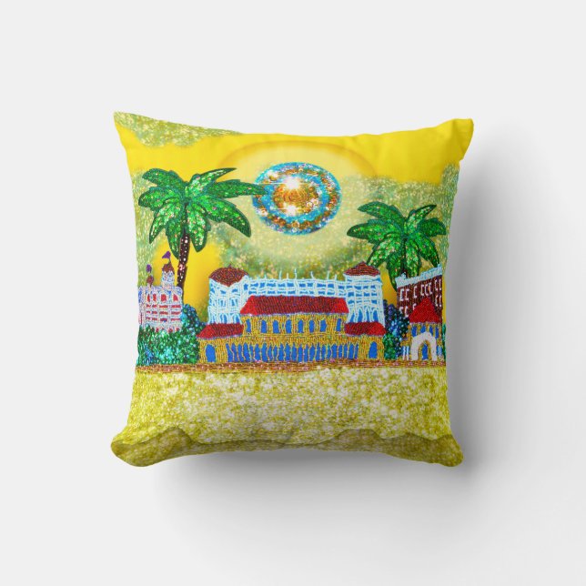 Pillow | Bondi Beach Paradise (Gult) Kudde (Framsida)