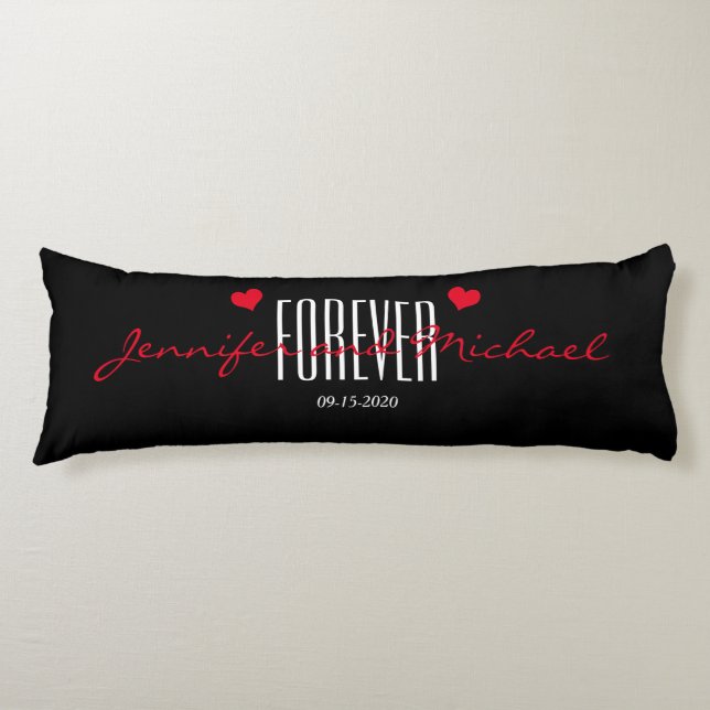 Pillow-bröllopsgåvor från personlig monogrammad kr kroppskudde (Framsidan)