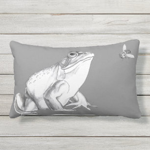 Pillow Bullgrog, grottor av groddar Lumbarkudde