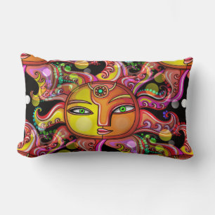Pillow contemporary Ansikte Lumbarkudde
