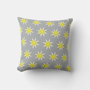 Pillow Cushion lycklig, positiv Magic Sol Mönster Kudde