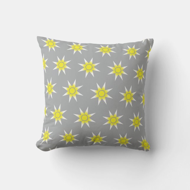Pillow Cushion lycklig, positiv Magic Sol Mönster Kudde (Framsida)