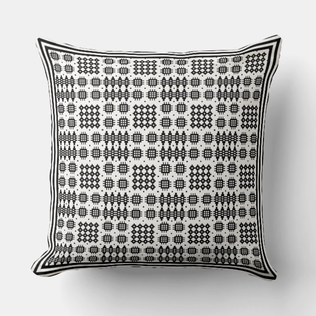 Pillow, Cushion Welsh Tapestry Mönster Black Kudde (Framsida)