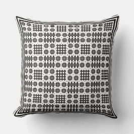 Pillow, Cushion Welsh Tapestry Mönster Black Kudde