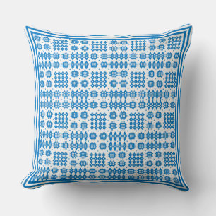 Pillow, Cushion Welsh Tapestry Mönster Bright Blue Kudde