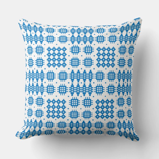Pillow, Cushion Welsh Tapestry Mönster Bright Blue Kudde (Framsida)