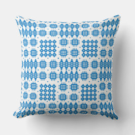Pillow, Cushion Welsh Tapestry Mönster Bright Blue Kudde