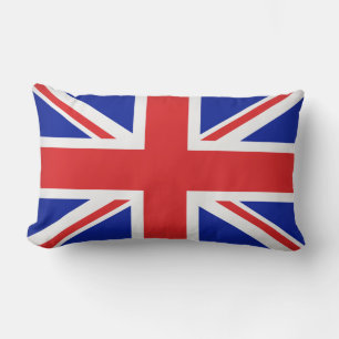 Pillow-Dekorativ kudde-British Flagga Lumbarkudde