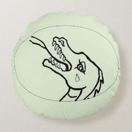 Pillow - Dragon Head till Färg Rund Kudde