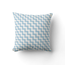 Pillow eller Cushion, Blue och White Chevrons