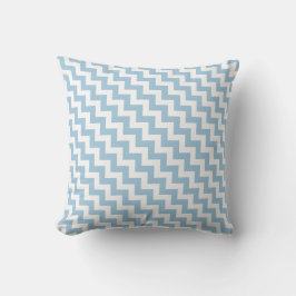 Pillow eller Cushion, Blue och White Chevrons Kudde