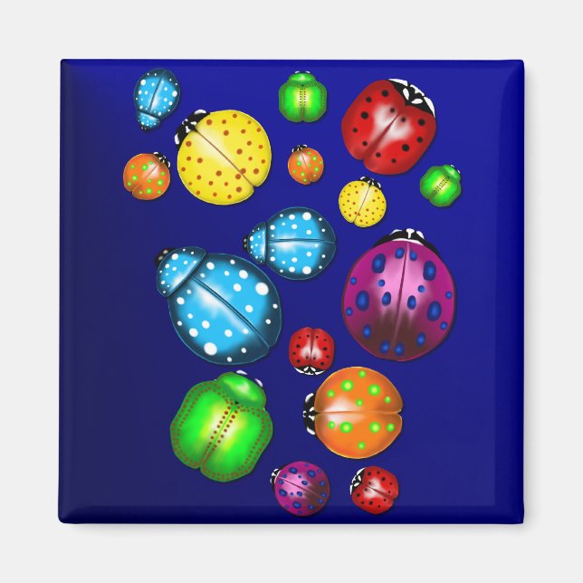 Pillow färg Kryp Magnet (Framsidan)