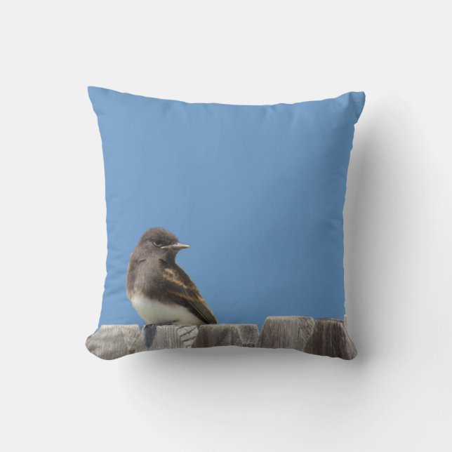 Pillow - Flycatcher på Fence Kudde (Framsida)