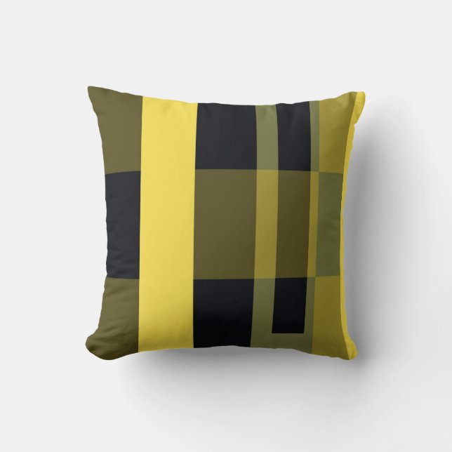 Pillow för abstrakt konst i mönster rand kudde (Framsida)