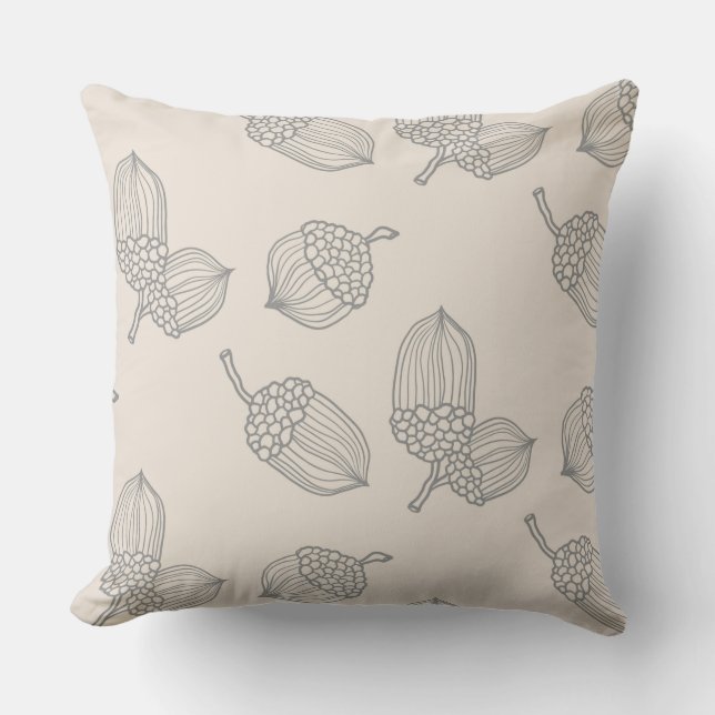 Pillow för Acorn Cream/Mulberry Designer Kudde (Framsida)